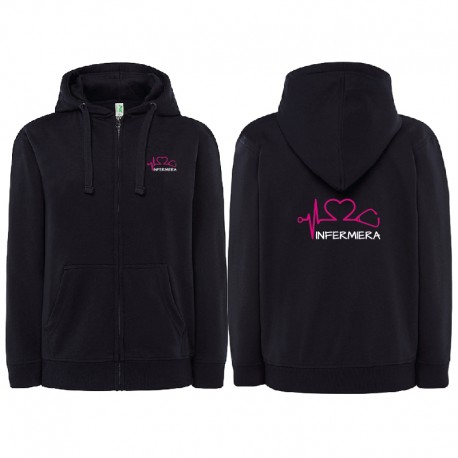 Felpa Infermiera personalizzata con cappuccio e zip