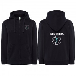 Felpa Infermiera personalizzata con cappuccio e zip