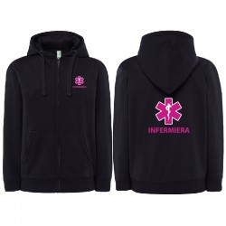 Felpa Infermiera personalizzata con cappuccio e zip