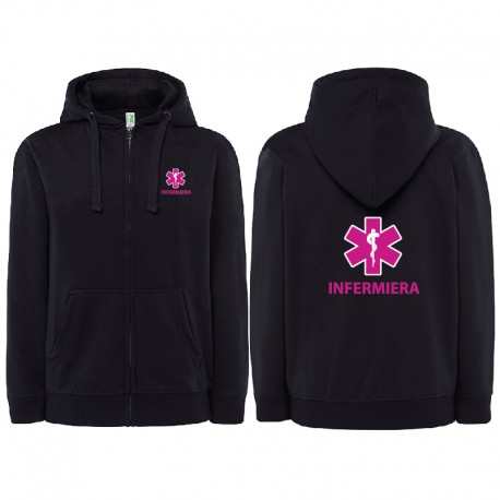 Felpa Infermiera personalizzata con cappuccio e zip