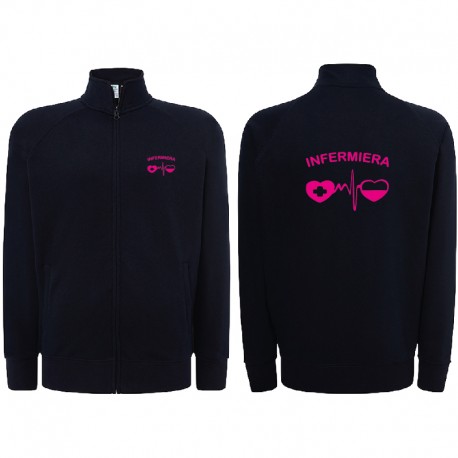 Felpa Infermiera personalizzata con zip