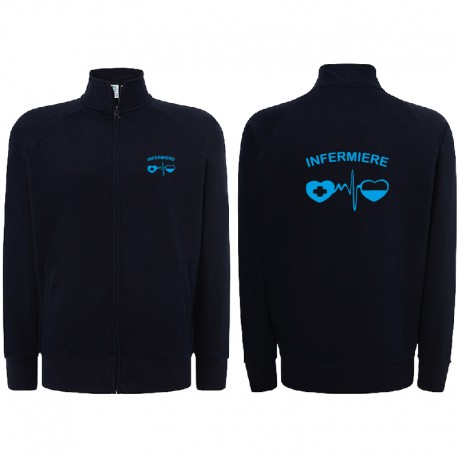 Felpa Infermiere personalizzata con zip