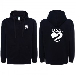 Felpa OSS personalizzata con cappuccio e zip