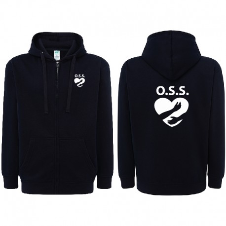 Felpa OSS personalizzata con cappuccio e zip