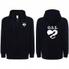 Felpa OSS personalizzata con cappuccio e zip