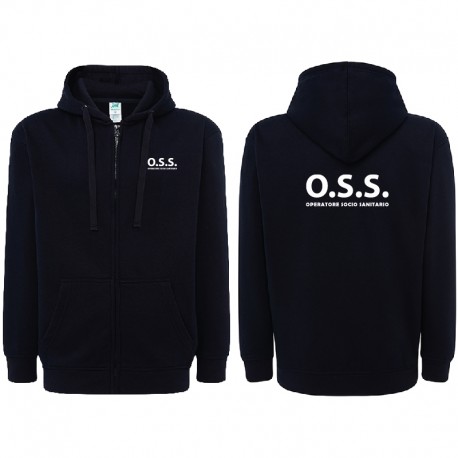 Felpa OSS personalizzata con cappuccio e zip