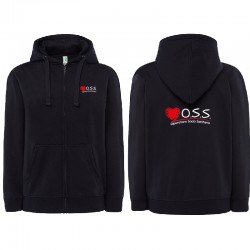 Felpa OSS donna personalizzata con cappuccio e zip