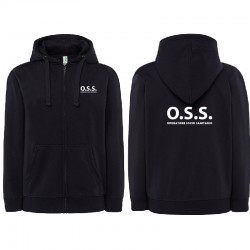 Felpa OSS donna personalizzata con cappuccio e zip