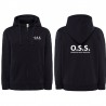 Felpa OSS donna personalizzata con cappuccio e zip