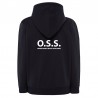 Felpa OSS donna personalizzata con cappuccio e zip