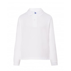 Polo Bambino Bianca Manica Lunga