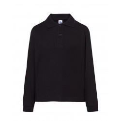 Polo Bambino Nera Manica Lunga