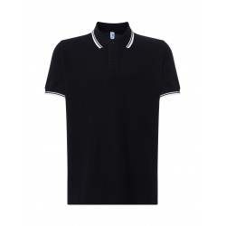 Polo Uomo regular Contrast nera white