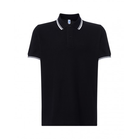 Polo Uomo regular Contrast nera white