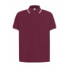 Polo Uomo regular Contrast bordeaux/bianca