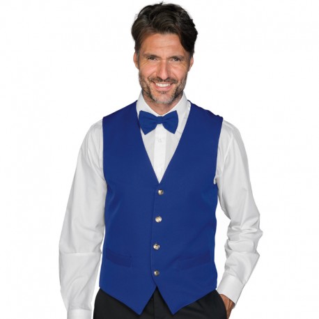 Gilet cameriere unisex blu cina