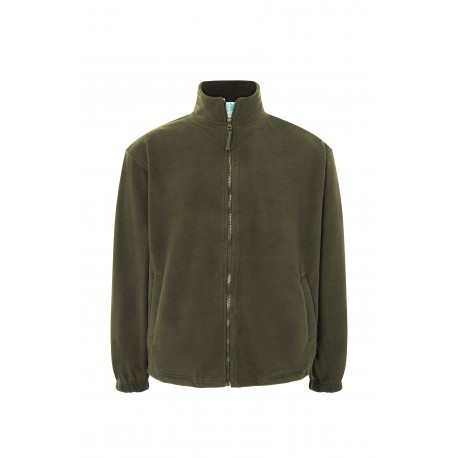 Pile Polar Uomo Verde Foresta con Zip JHK