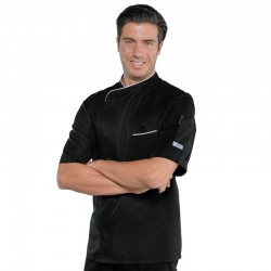 Jacket Chef BILBAO short sleeve Black+White 100% Polyester SUPERDRY Microfiber ISACCO 059331M