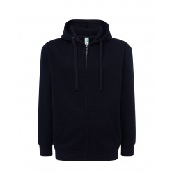 FELPA CAPPUCCIO E ZIP NAVY