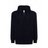 FELPA CAPPUCCIO E ZIP NAVY
