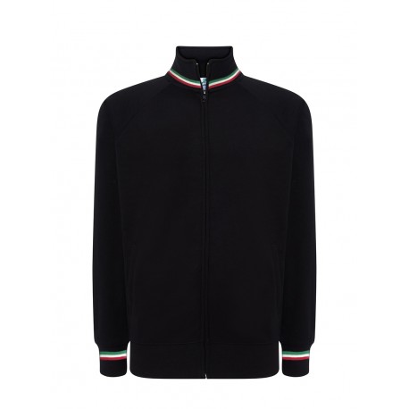Sweatshirt Reißverschluss hoher Kragen Navy Blau Italy JHK