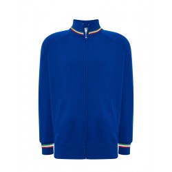 Sweatshirt Zip High Neck Royal Blue Italy JHK