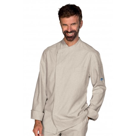 Giacca Cuoco Bilbao Lino 60% Cotton 40% Linen ISACCO 059316