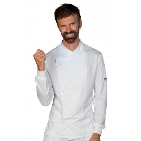 Jacket Bolton Unisex Tecnostretch White Knitted Wrist 96% Polyester 4% Spandex ISACCO 059600P