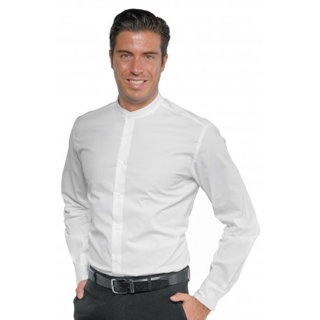 Camicia Detroit Unisex Stretch Bianco Tg Xxxl 97% Cotone 3% Spandex ISACCO 061700A