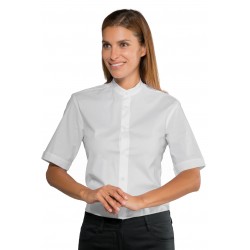 Hemd Detroit Unisex kurze Ärmel Stretch weiß Größe Xxxl 97% Baumwolle 3% Spandex ISACCO 061700AM