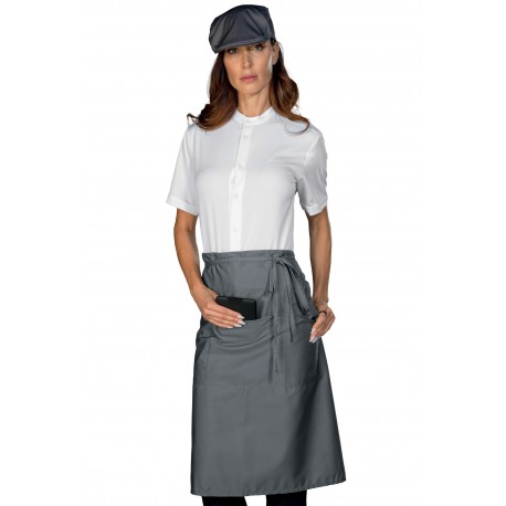 Schürze Eldorado Tablet-Halter grau 65% Polyester 35% Baumwolle ISACCO 085312