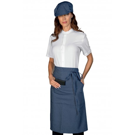 Schürze Eldorado Tablet-Halter Jeans 100 % Baumwolle ISACCO 085377