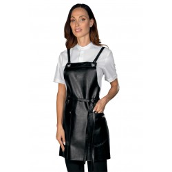 Apron Wigam Leatherette Black 100 % Polyester ISACCO 092101