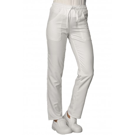 Hose mit Gummiband weiß 3Xl Oeko-Tex® 100 % Baumwolle ISACCO 044000A-Oeko