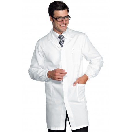 Coat Man White Cm 100 Snap Buttons 3Xl Oeko-Tex® 100 % Cotton ISACCO 060008A-Oeko