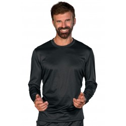 Maglia Tecnica Unisex Manica Lunga Antimacchia Tecno Jersey Nero 100 % Polyester ISACCO 109301Catalogo  Prodotti