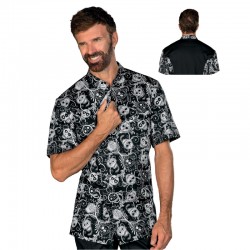 Kochjacke Pretoria Skull 12 kurze Ärmel 100 % Baumwolle ISACCO 059876M