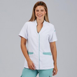 Blusa Donna Ylena Bianca e Verde Acqua GARYS