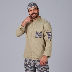 Chef Jacket Unisex Sand and Mimetic GARYS