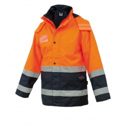 Giaccone Bicolore Arancio-blu SIGGI