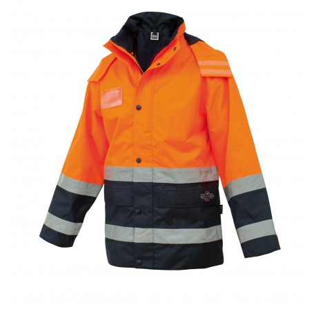 Giaccone Bicolore Arancio-blu SIGGI
