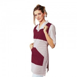 PONCHO A V RIGHE BORDEAUX