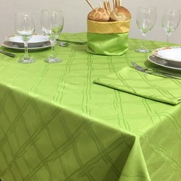 Grünfarbige Tischdecken